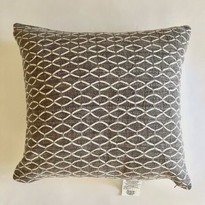 IN Neville Gray Villa Home Embroidered Throw Pillow Cover 22 x 22 NWOT